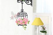 Birds and Flower Cage Stylish Removable Wall Stickers Mural Decals