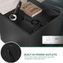 Bedside Table with 3 Drawers and Power Station, Modern Nightstand End Table, Water-Resistant Storage Side Table for Living Room and Bedroom, 35 x 40 x 59cm (Black) Image 4