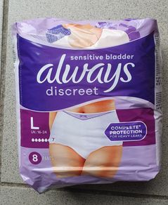 BNIP - A pack of Always Discreet - Size Large - Boots Price 15.99 - #