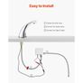 Touchless Bathroom Sink Faucet, Automatic Motion Sensor Restroom Toilet Faucet Cold Water with Hole Cover Plate, Battery Operated for 9.5 mm Image 5