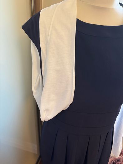 Paul Costelloe Collection Shift / Sleeveless Navy Dress with Signature Lining - Size 12