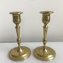 Galway crystal living candle holders brass candlesticks Image 6