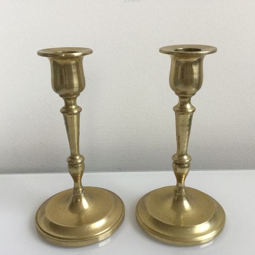 Candle holders brass crystal candlesticks