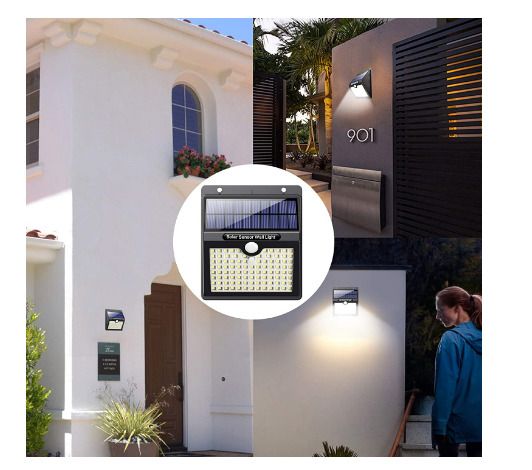 High quality 4  pack of LED  solar waterproof wall light use with motion sensor, 2200 mAh