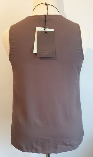 Great Plains London Womens Derry Top Sleeveless NWT RRP Price On This Is 51 Sterling Pounds Size M Mushroom