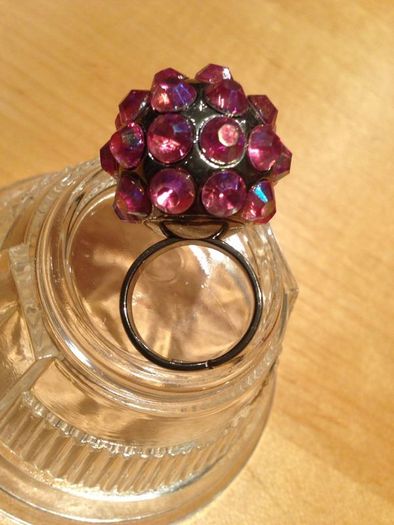 Pink Diamonte Ring