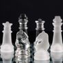 Glass Chess Game Set,Frosted/Polished Glass Chess Board Set Glass Chess Pieces with Padded Bottom, Crystal Chess Board Youth Adults Play Set (FREE POSTAGE) Image 6