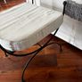 Cast iron foot stool with cushion Image 3