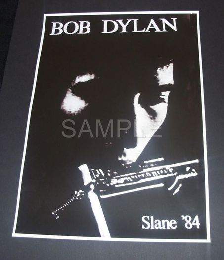 Bob Dylan concert poster Slane Castle Ireland 1984 A3 Size reproduction