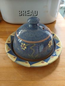 Glazed Stoneware Butter Dish