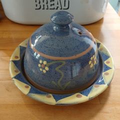 Glazed Stoneware Butter Dish