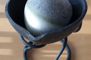 Irish Handmade Wrought Iron Candle Holder &amp; Candle