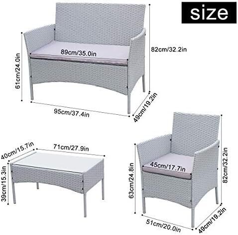 Garden Furniture Set, 4 piece