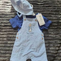 M&S Peter Rabbit Dungarees Set with Hat