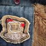 Vintage denim cotton faux fur warm lined jacket with three pockets in very good condition see last three photos for exact measurements FREE STANDARD POSTAGE INCLUDED Image 6
