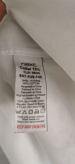 White slim fit Next shirt