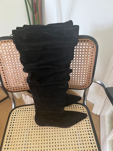 Duo Boots - black suede long boots