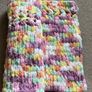 Handknit baby blanket super soft chenille yarn purple brights mix Image 2