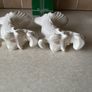 Vintage Pair Belleek China Cornucopia Spill Vase Image 8