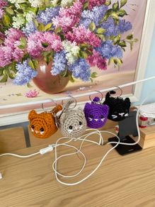 Cute Cat Kitten Keychain Handmade Gift