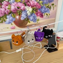 Cute Cat Kitten Keychain Handmade Gift