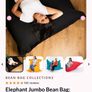 Elephant Living Jumbo Bean Bag in Black Image 2