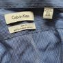 calvin klein slim fit size large 15.5 blue pin Image 4