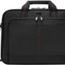 Targus Laptop Bag, Black 15.6" Classic Slim Briefcase Messenger Bag, Spacious, Ergonomic, Foam Padded Laptop Case for Devices Up To 16" (TCT027US) Shoulder Bag 16 inch Image 3