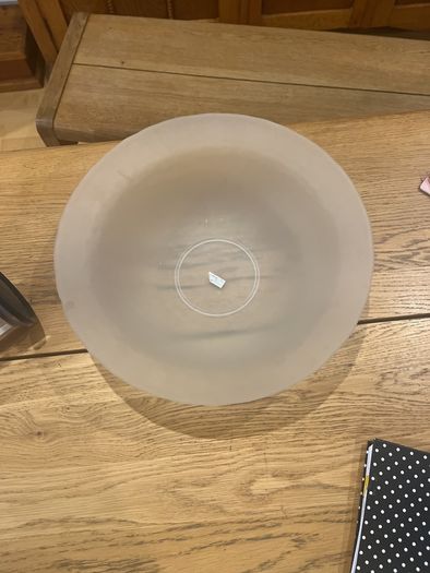Frosted glass bowl