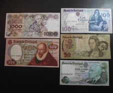 Portugal: 5 Notes: 1000e+500e+100e+50e+20e (1978-1987)