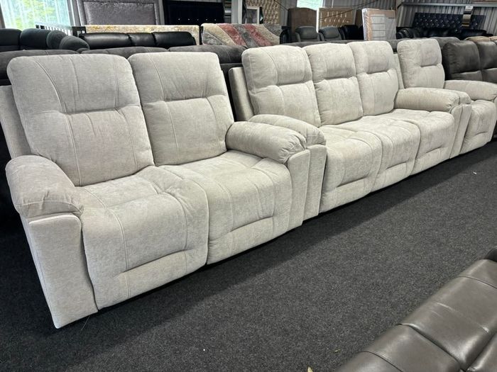 New Hudson Fabric Recliner Sofas with Hidden Cupholders