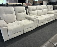 New Hudson Fabric Recliner Sofas with Hidden Cupholders