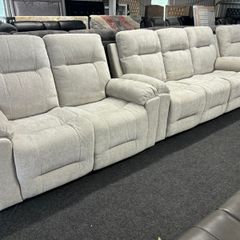 New Hudson Fabric Recliner Sofas with Hidden Cupholders