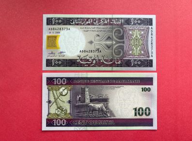 Mauritania. 100. Ouguiya. 2008  Pick 10c.  ( Uncirculated )