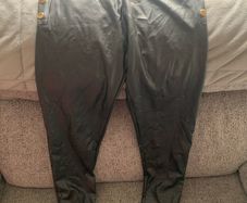 Black leatherette leggings