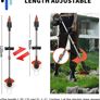 Metal Blade Strimmer, Cordless Grass Edger Lithium Battery Strimmers with Adjustable Telescopic Long Handle for Lawn Garden Pruning Image 2