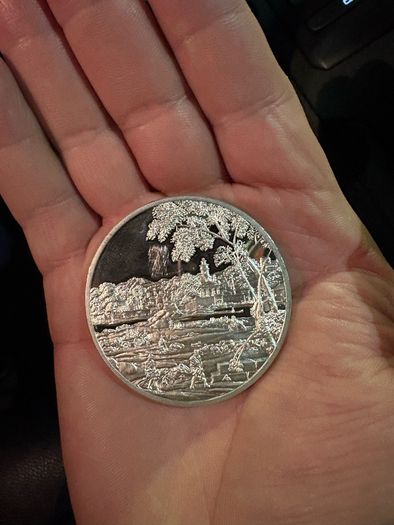 2.3oz Rare Medal Vatican Cendres Phocion Poussin 1648 1970' 2 OZ Silver Proof 925
