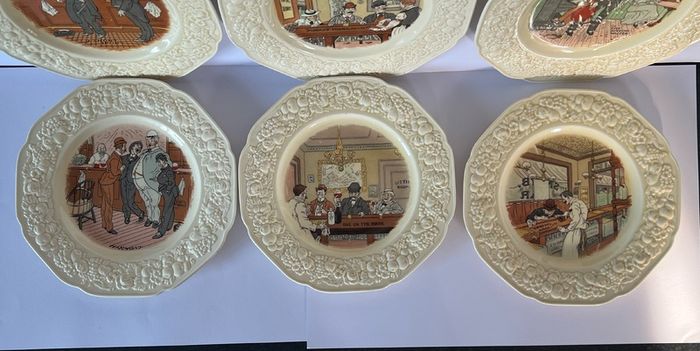 Guinness crown ducal round plate complete set of 6.