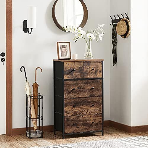 Chest of Drawers Storage Cabinet 5 rustic brown