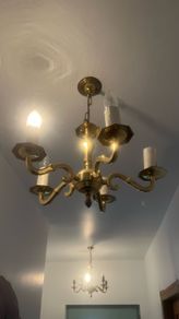 brass chandelier