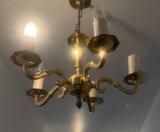brass chandelier