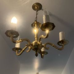 brass chandelier