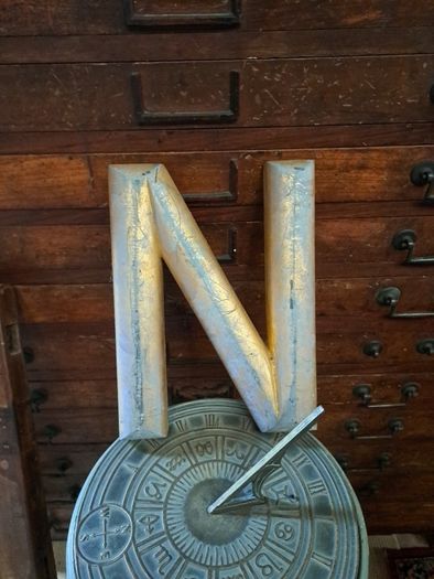 Large Gold Guild Letter N