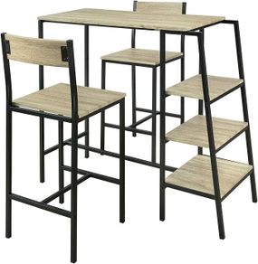 Dining table & 2 chairs  with shelves FREE DELIVERY