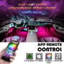 APP Controlled RGB 48-LED Glow Interior Kit Under Dash Neon Footwell Inside Seats Light Image 2