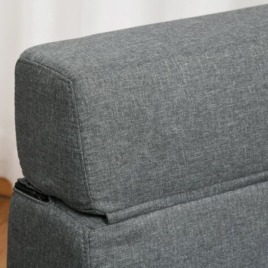Convertible Floor Sofa Bed Recliner Fabric Upholstered Sleeper Lounge Futon with Pillow for Living Room, Grey (FREE SHIPPING)
