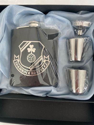 shamrock rovers whiskey hip flask