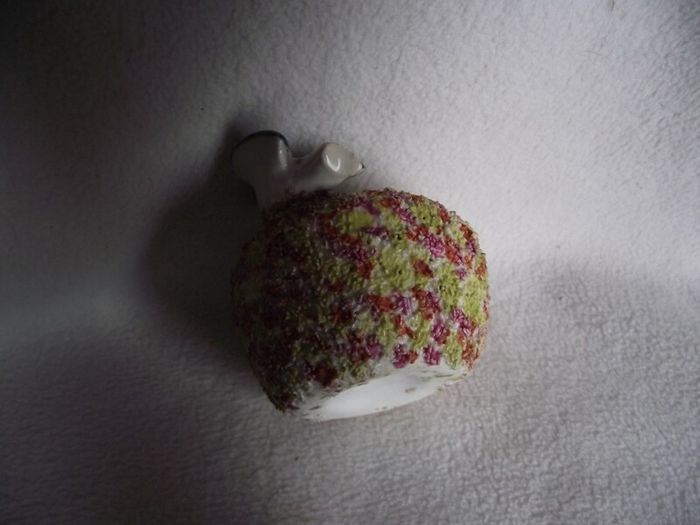 19th Century Staffordshire Pottery "Bird on Nest" Quill Holder