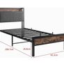 3ft Single Bed Frame with Storage Headboard,Heavy Duty Metal Upholstered Platform Bed Frame,Mattress Foundation/Strong Steel Slat Support/Under-bed Storage/Easy Assembly Image 9