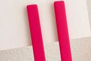 Pink stud earrings